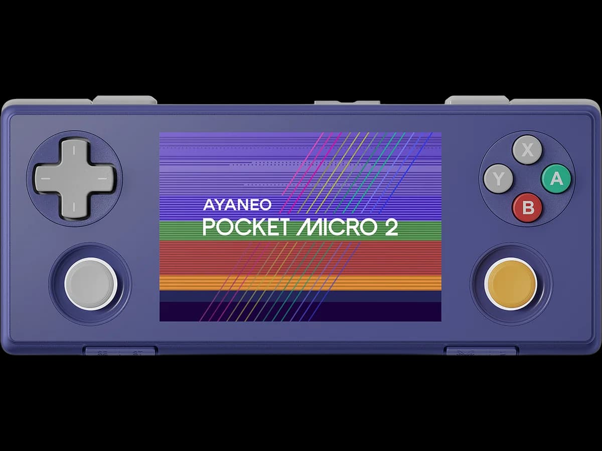AYANEO Pocket Micro 2 handheld gaming device.