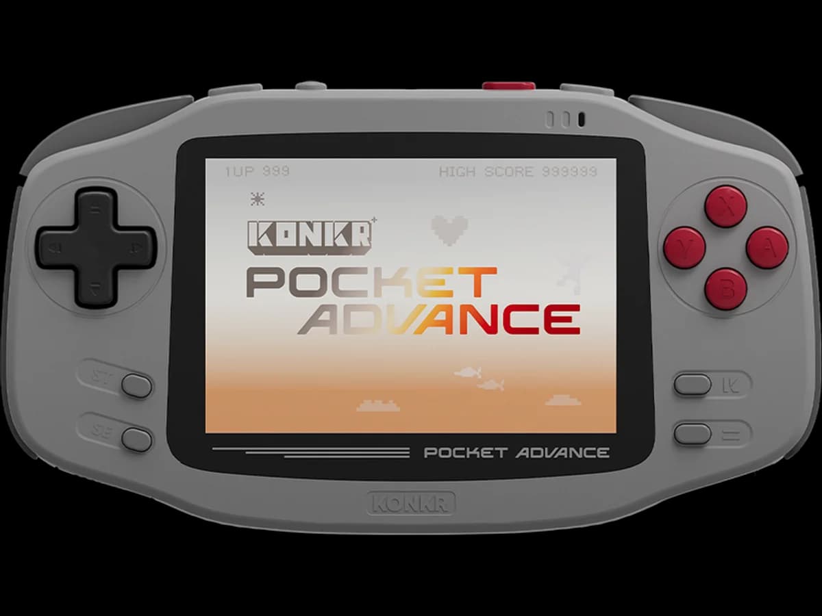 KONKR Pocket Advance handheld gaming device.
