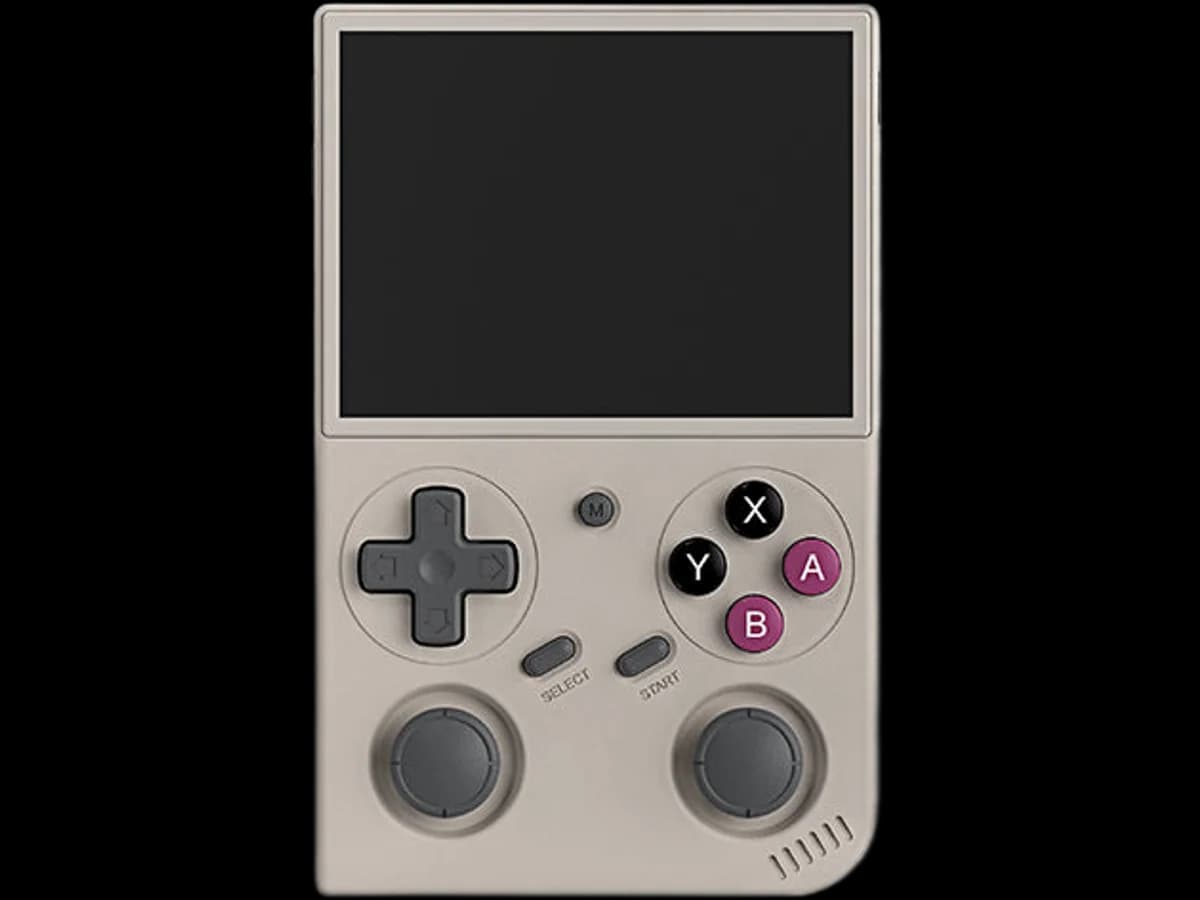 Anbernic RG 35 handheld gaming device.
