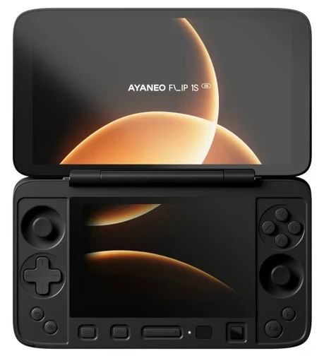 AYANEO Flip 1S DS handheld gaming device.