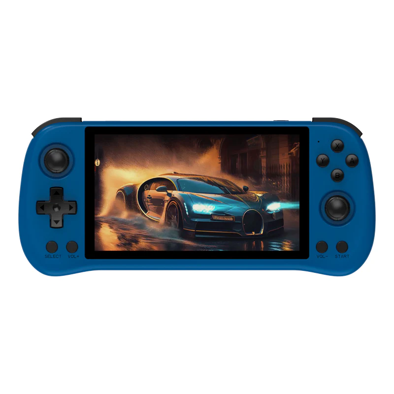 Powkiddy X55 handheld gaming device.